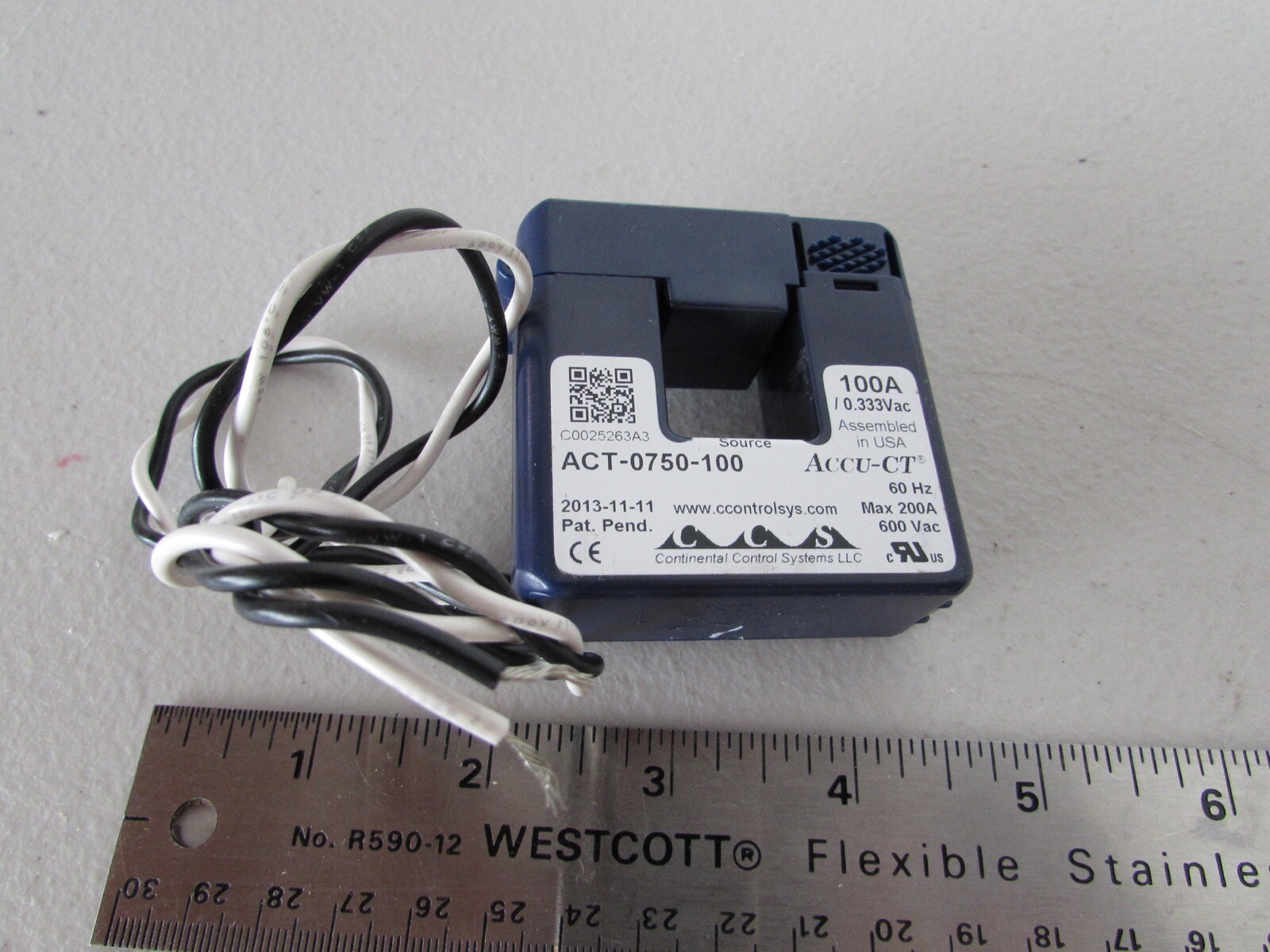 Opto22 ACCU-CT Current Transformer Split Core 100A AXT-0750-100