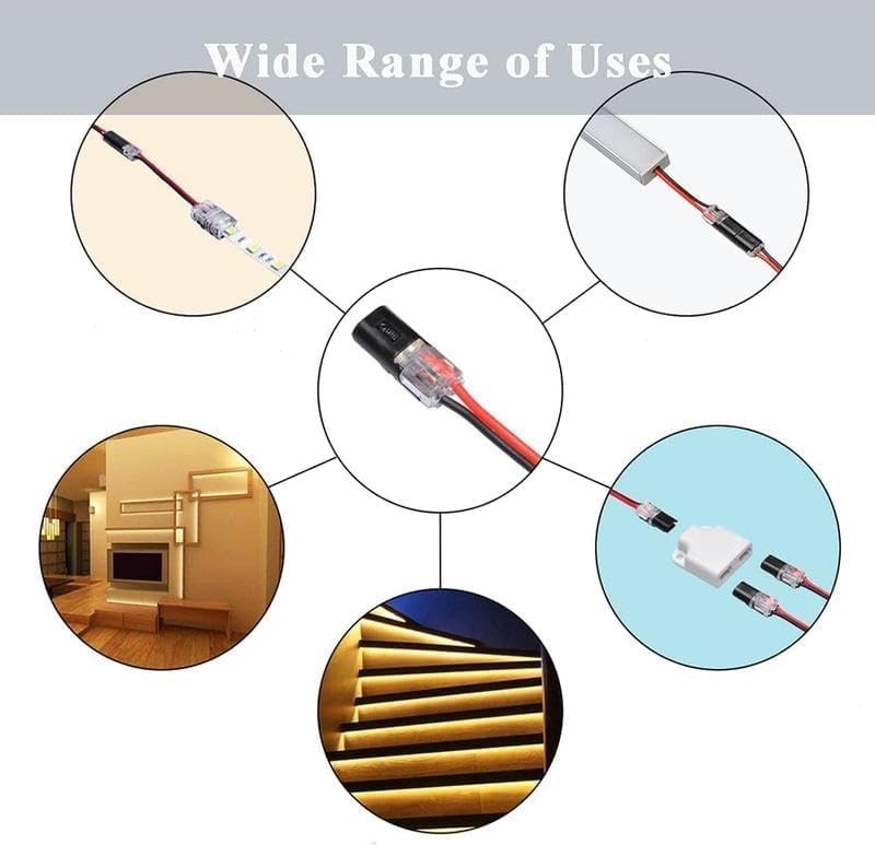 50pcs Double-Wire Plug-in Connector with Locking Buckle, Quick-Clip Fasteners US