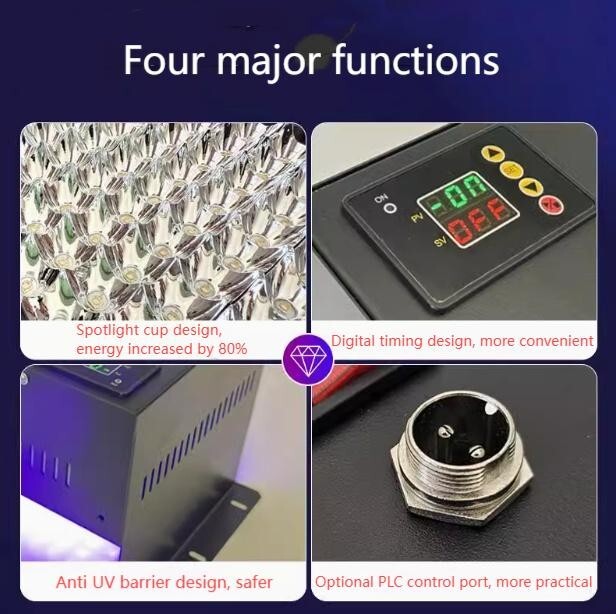 Conveyor Belt Dedicated UV Curing Lamp Light Belt Timing Function PLC Control