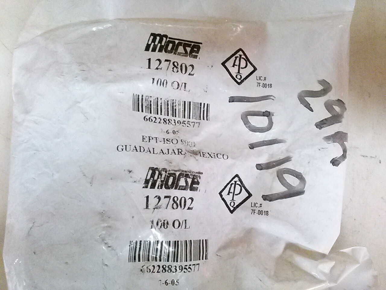 Morse 100 O/L connecting link, made in Mexico.