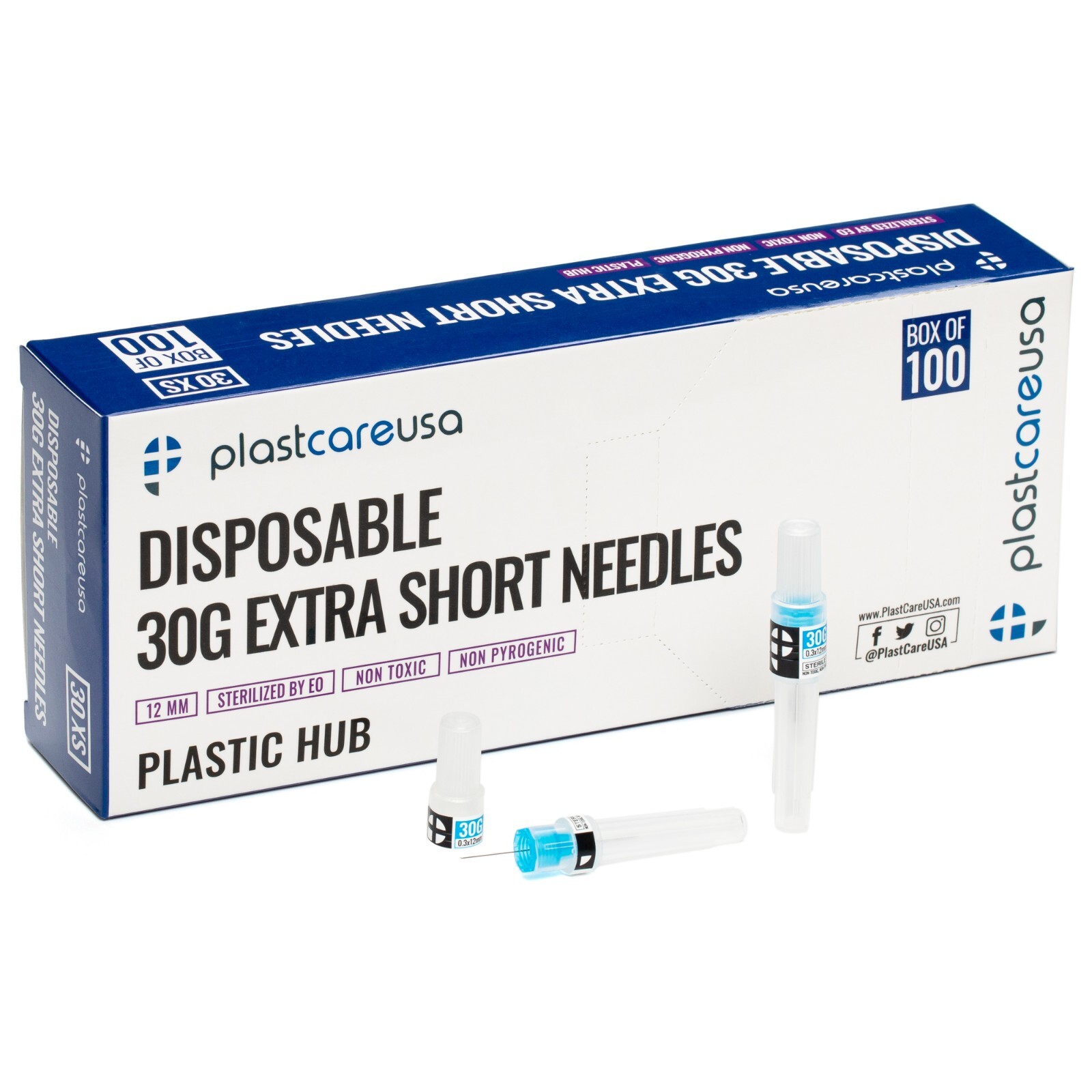Premium PlastCare USA Disposable Dental Needles in Perforated Box