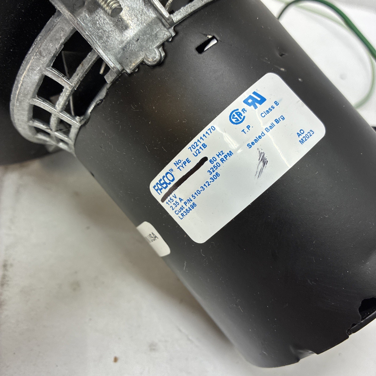 Fasco 702111170 Inducer Motor Assembly Type U21B