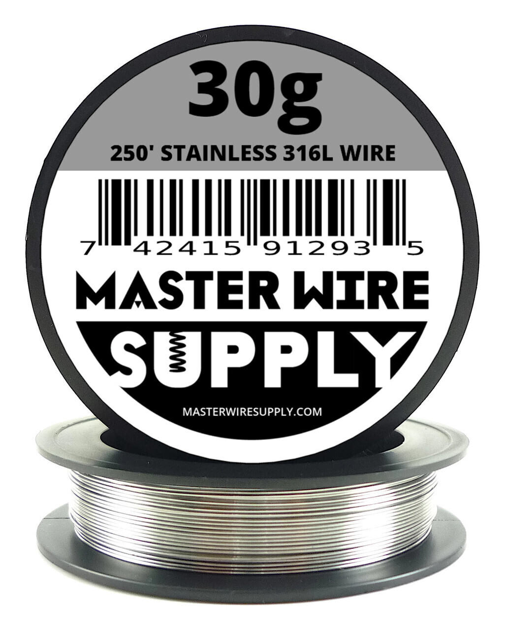 MWS – Stainless Steel 316L – 250 ft – 30 Gauge – Round Wire