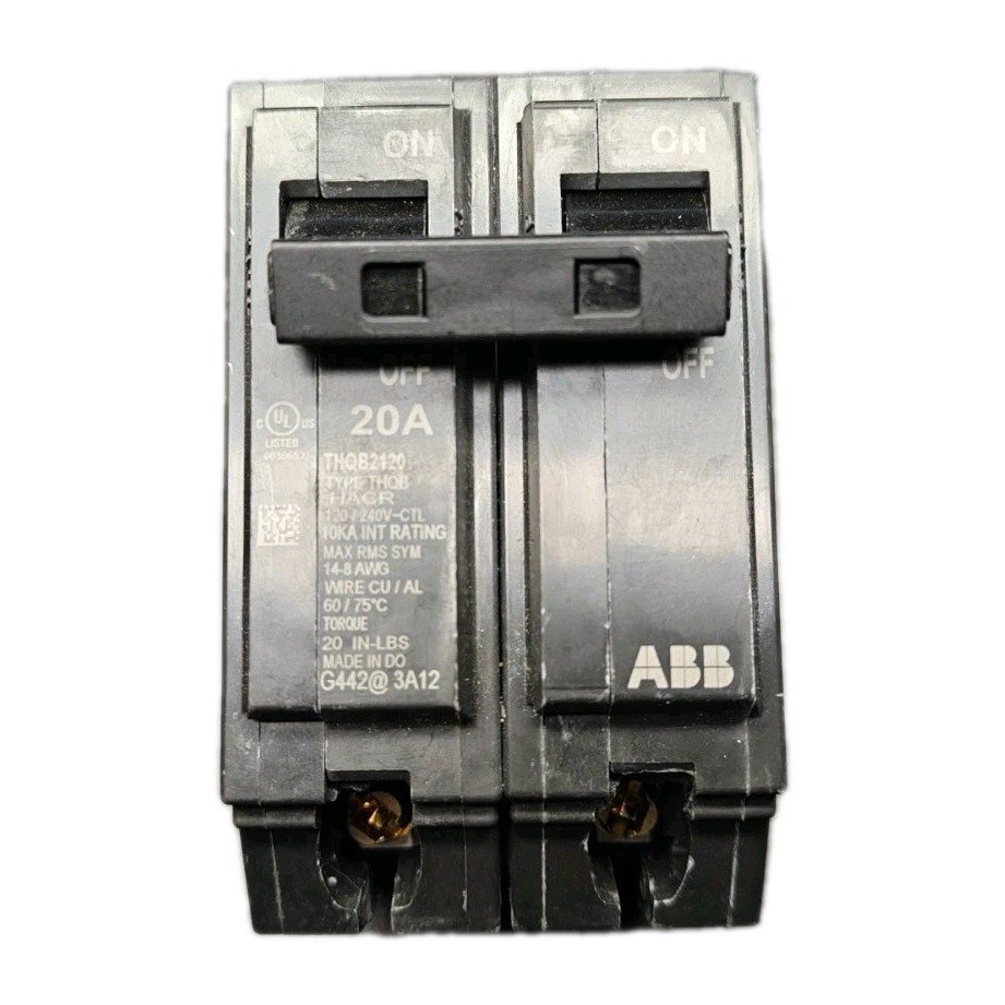 *READ* GE THQB2120 Bolt-On THQB Circuit Breaker 2-Pole 20 Amp 120/240 Volt AC