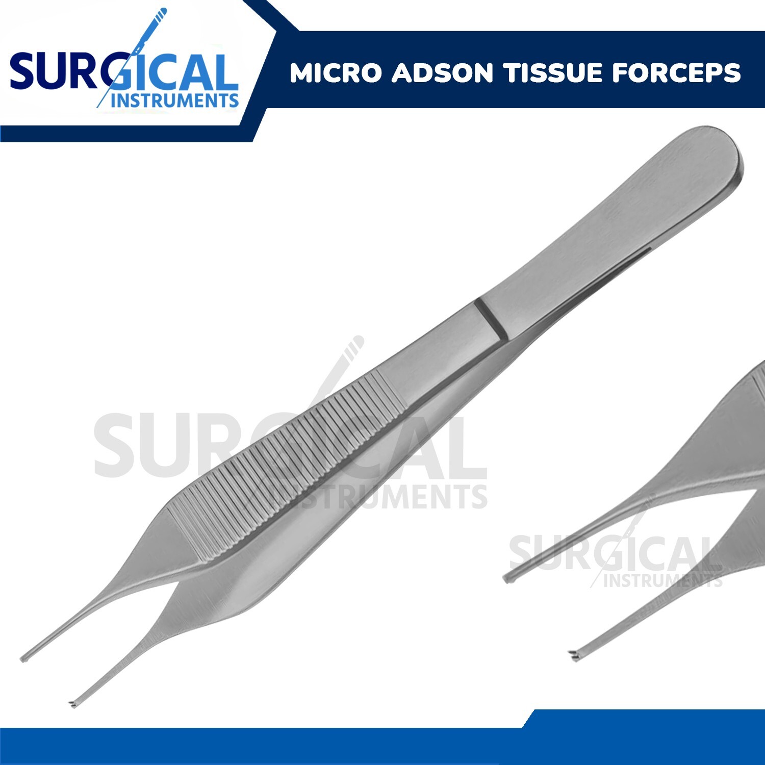 Micro Adson Tissue Forceps Surgical Plastic Surgery Stainless Steel German Grade