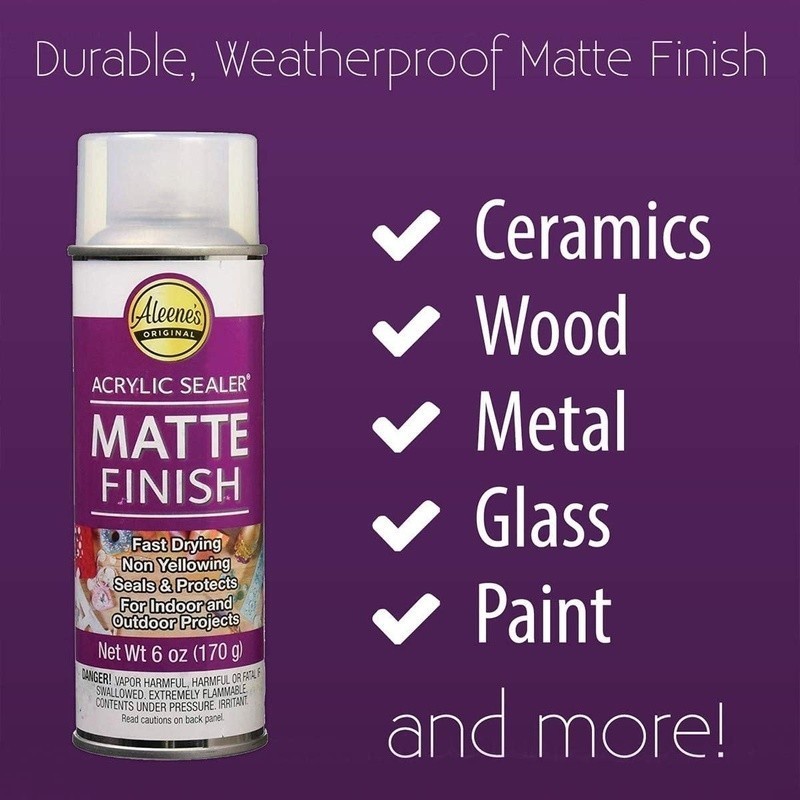 Acrylic Spray Sealer Fast Drying Matte Finish Indoor Outdoor Durable Protection