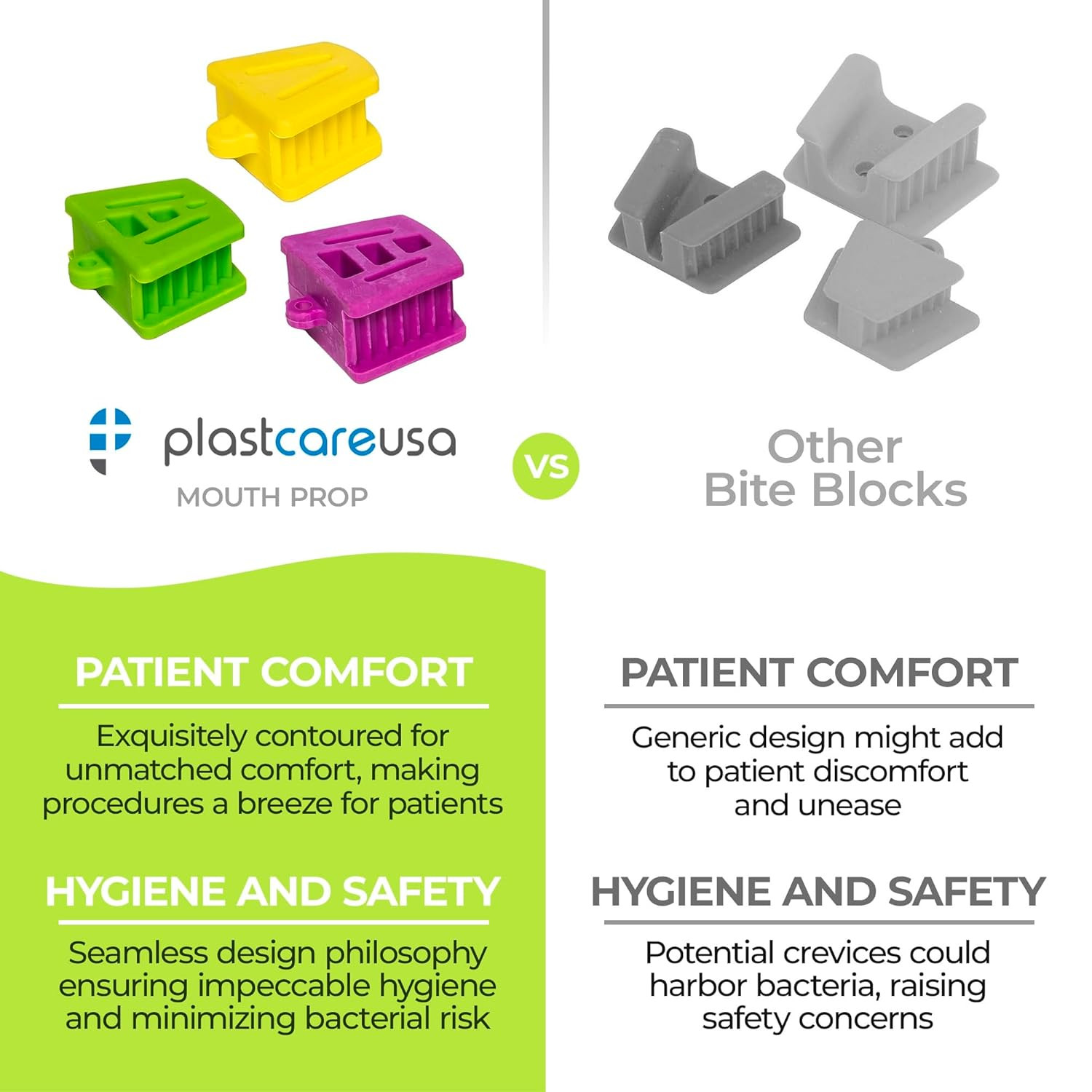 Dental Bite Blocks All Sizes – Autoclave Dental Silicone Mouth Props for Adults
