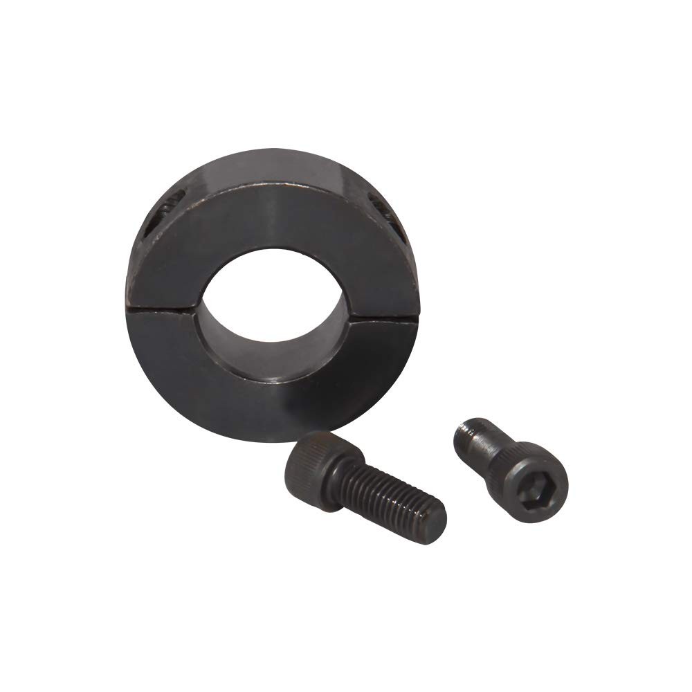 AZSSMUK 5/8″ Bore Double Split Clamp-On Shaft Collars of Carbon Steel with Bl…