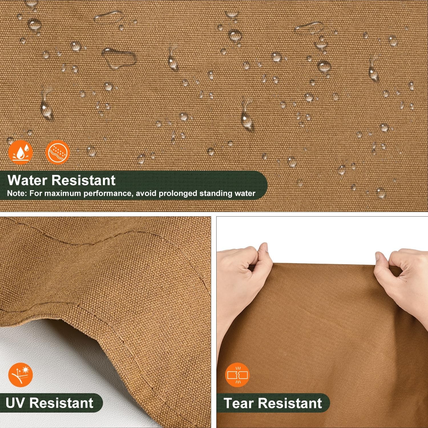 Canvas Tarp 6×8 Feet, 12 Oz Heavy Duty Water Resistant with Rustproof Grommet…