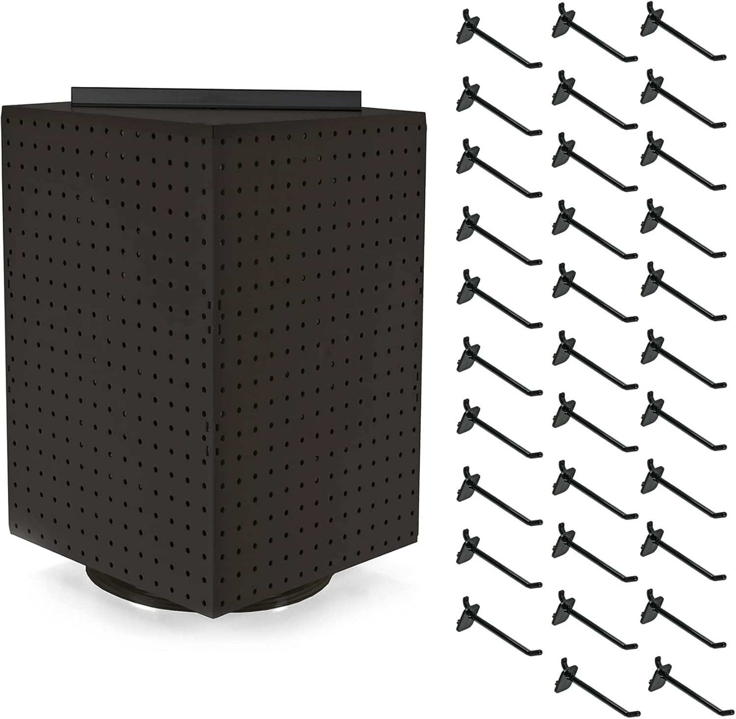 Rotating Countertop Display with Peg Hooks Included, 14″x14″x20″ Retail Display