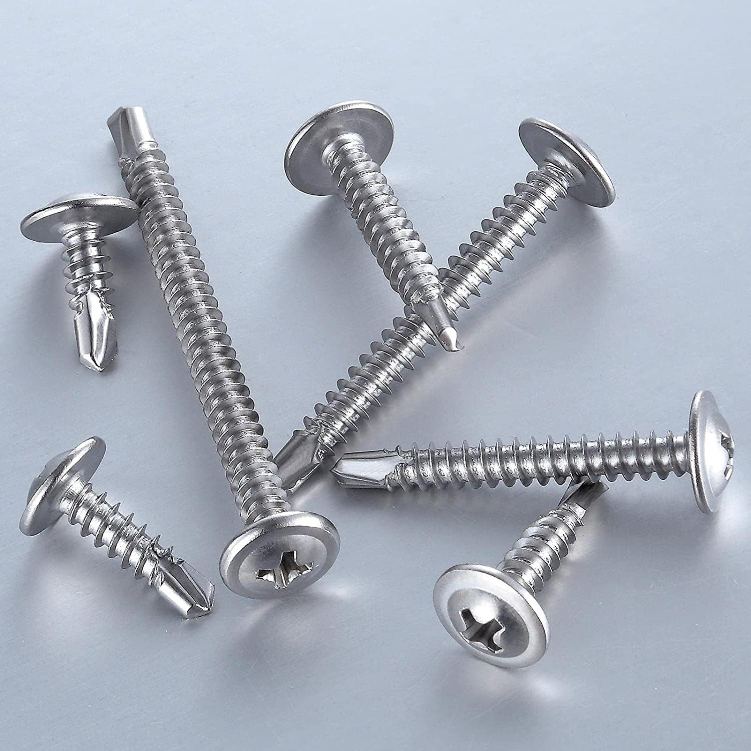 (200 Pcs) #10×1-1/4”For Sheet Metal Self-Tapping Screws 410 Stainless Steel Tru