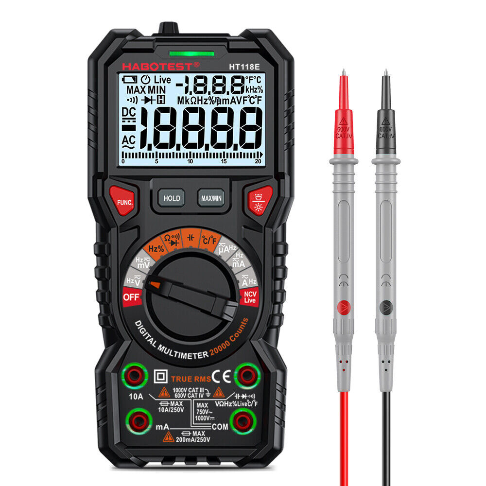 High Precision Digital Multimeter Voltmeter AC DC Ammeter Ohmmeter Meter Tester