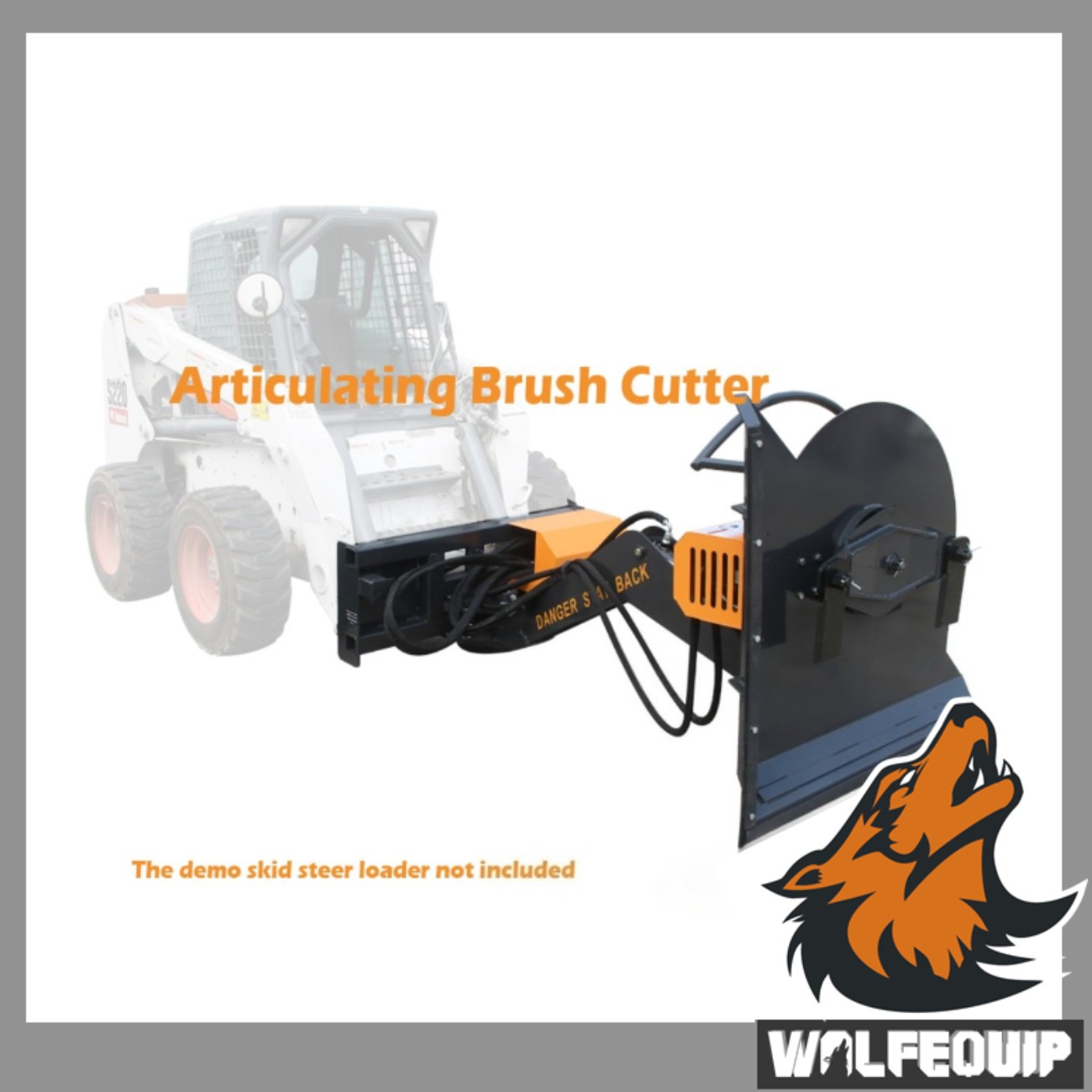 Wolfequip Articulating Brush Cutter Boom Mower Side Cutting 96″ Reach Skid Steer