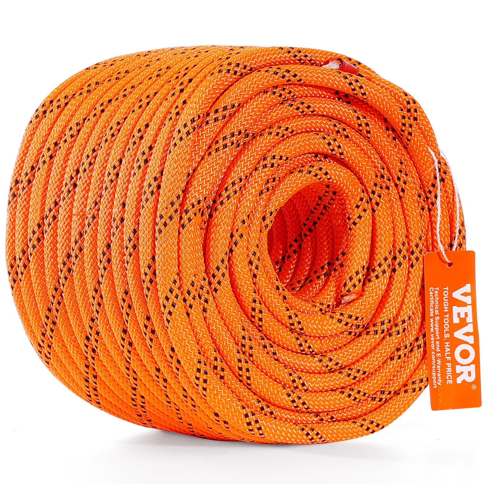 VEVOR Arborist Tree Climbing Rope Double Braid Polyester 3/8″ x 120′ 48-Strand