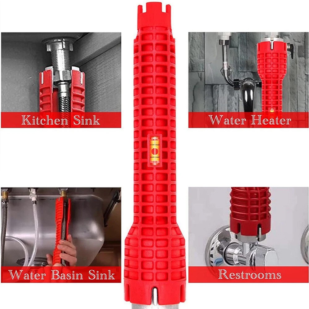 14 In 1 Faucet Sink Basin Installer Pipe Wrench Tap Spanner Multifunction Tools