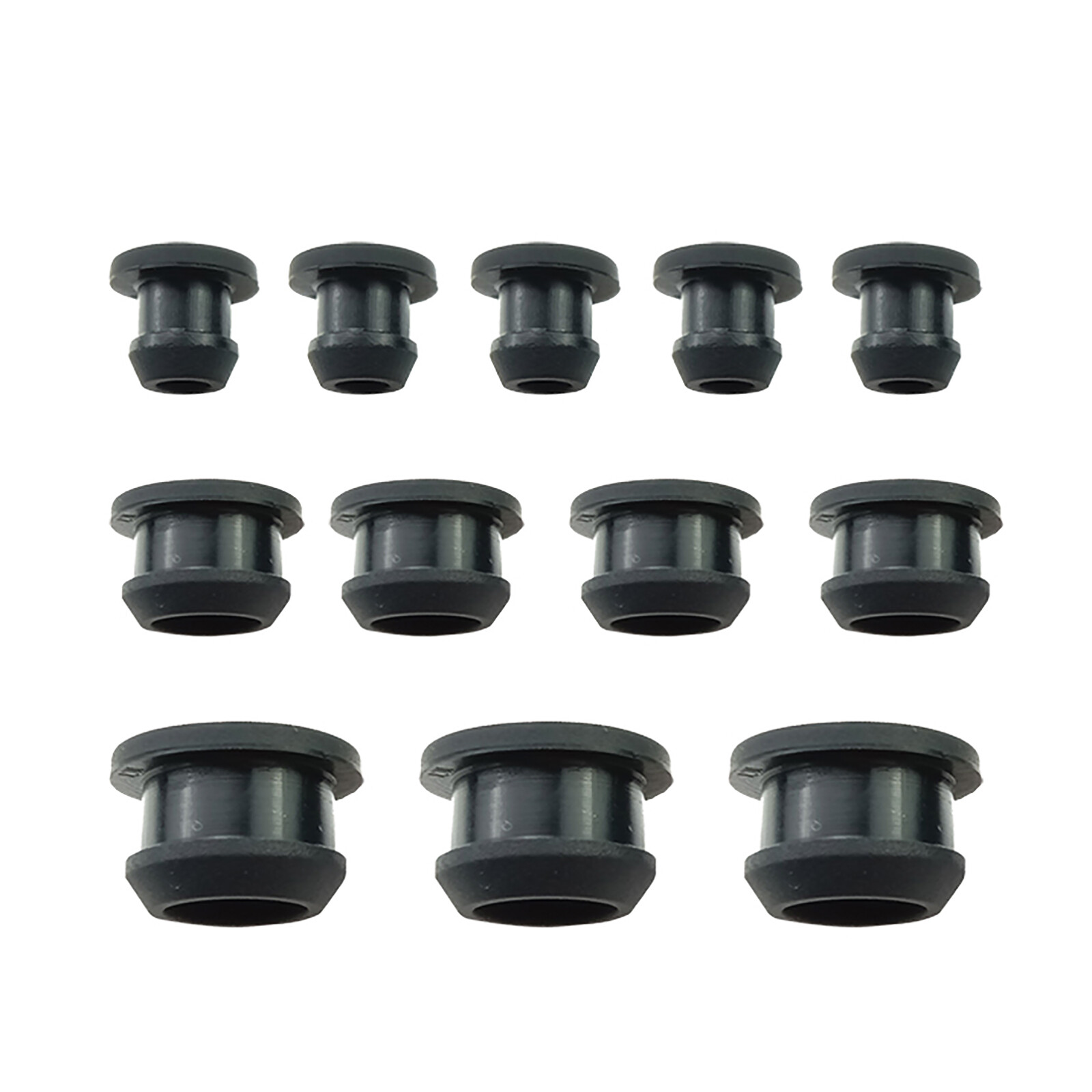 2.5-60.6mm Snap-on Hole Plug Silicone Rubber Black Blanking End Cap Seal Stopper