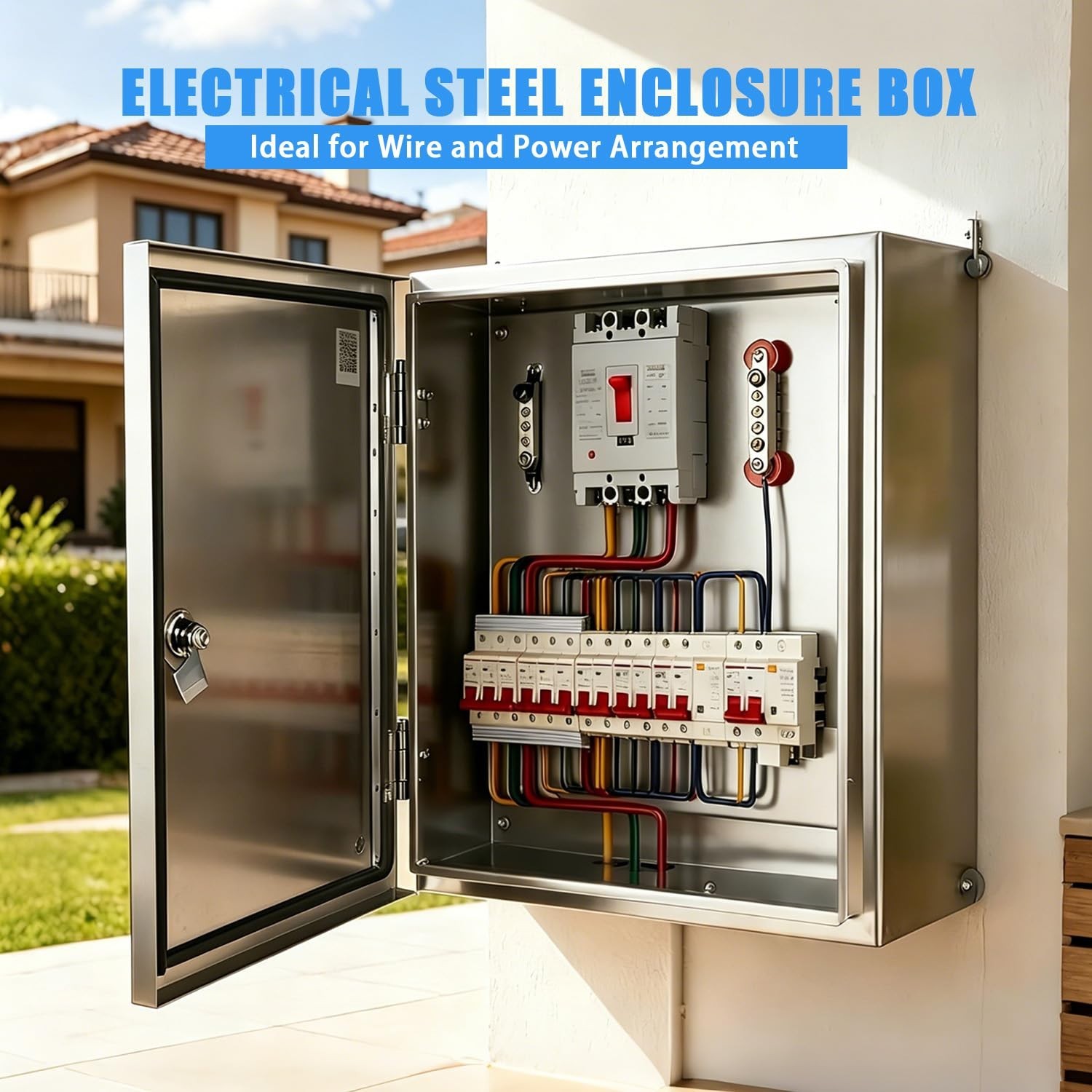 Electrical Enclosure 12x10x6, 304 Stainless Steel Enclosure IP66