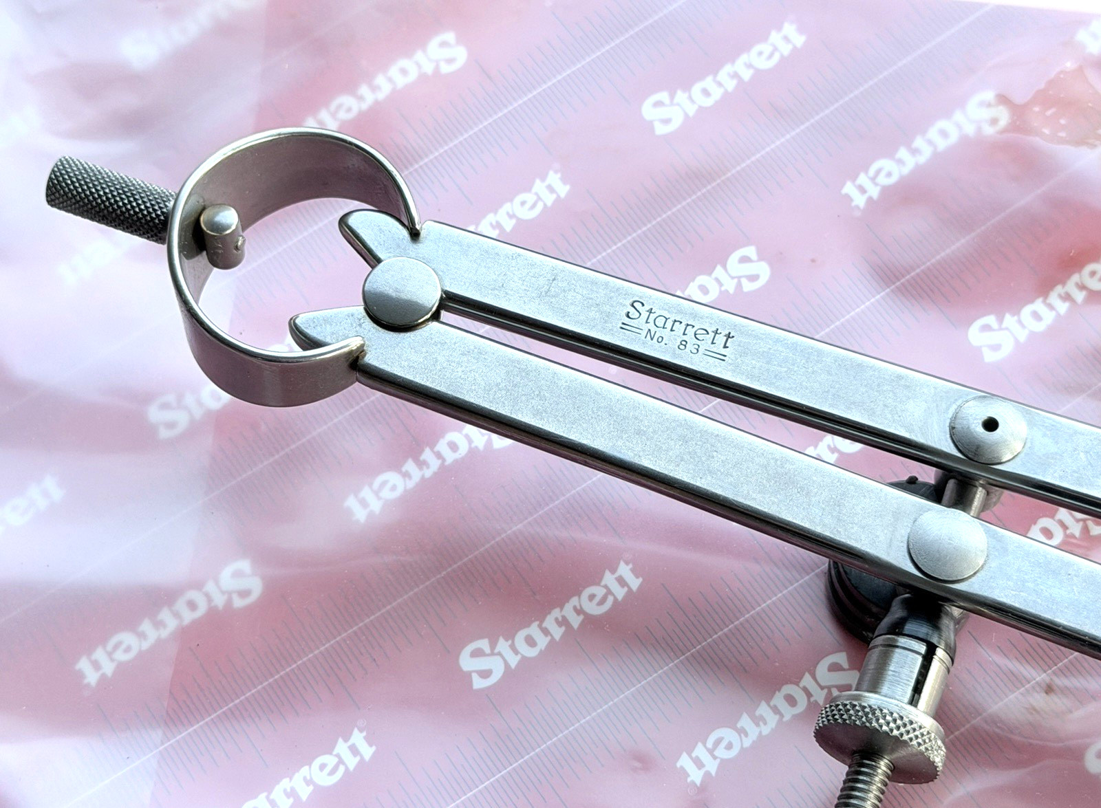 New! STARRETT No. 83B-12 Spring-Type Dividers W/Flat Legs; 12.0” Size & Capacity