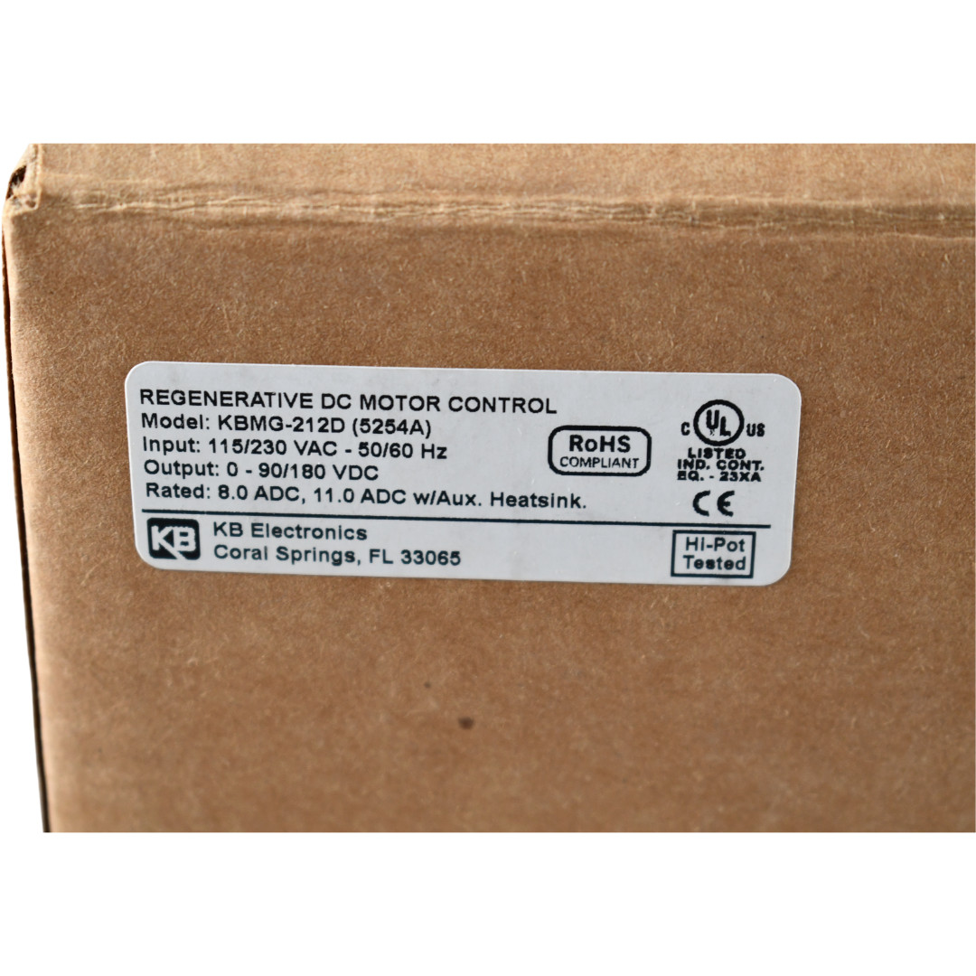 NEW KB Electronics KBMG-212D Regenerative DC Motor Control 5254A 90/180VDC