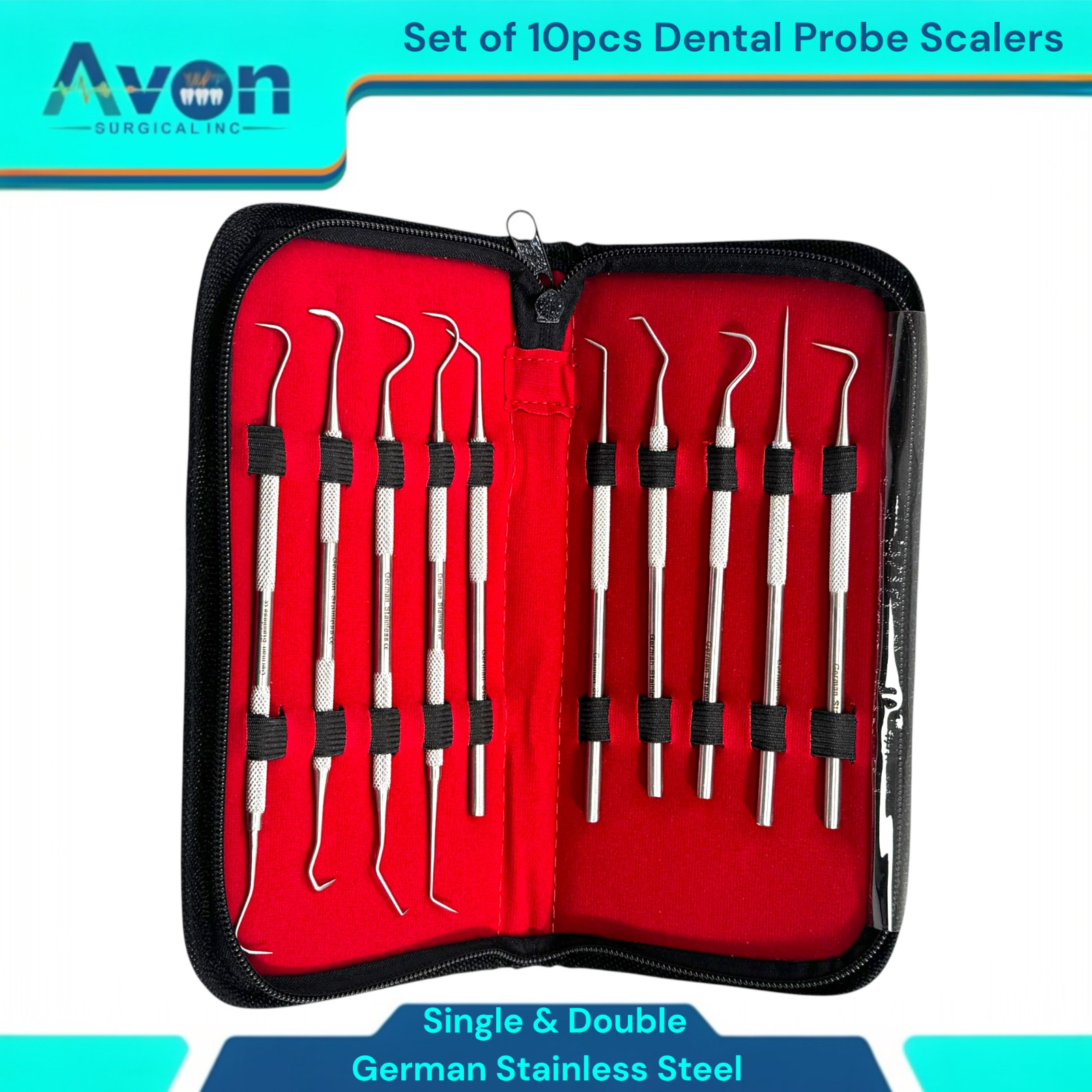 Single & Double Ended Scaler Picks – Precision Dental Hygiene Probes – 10 Pack
