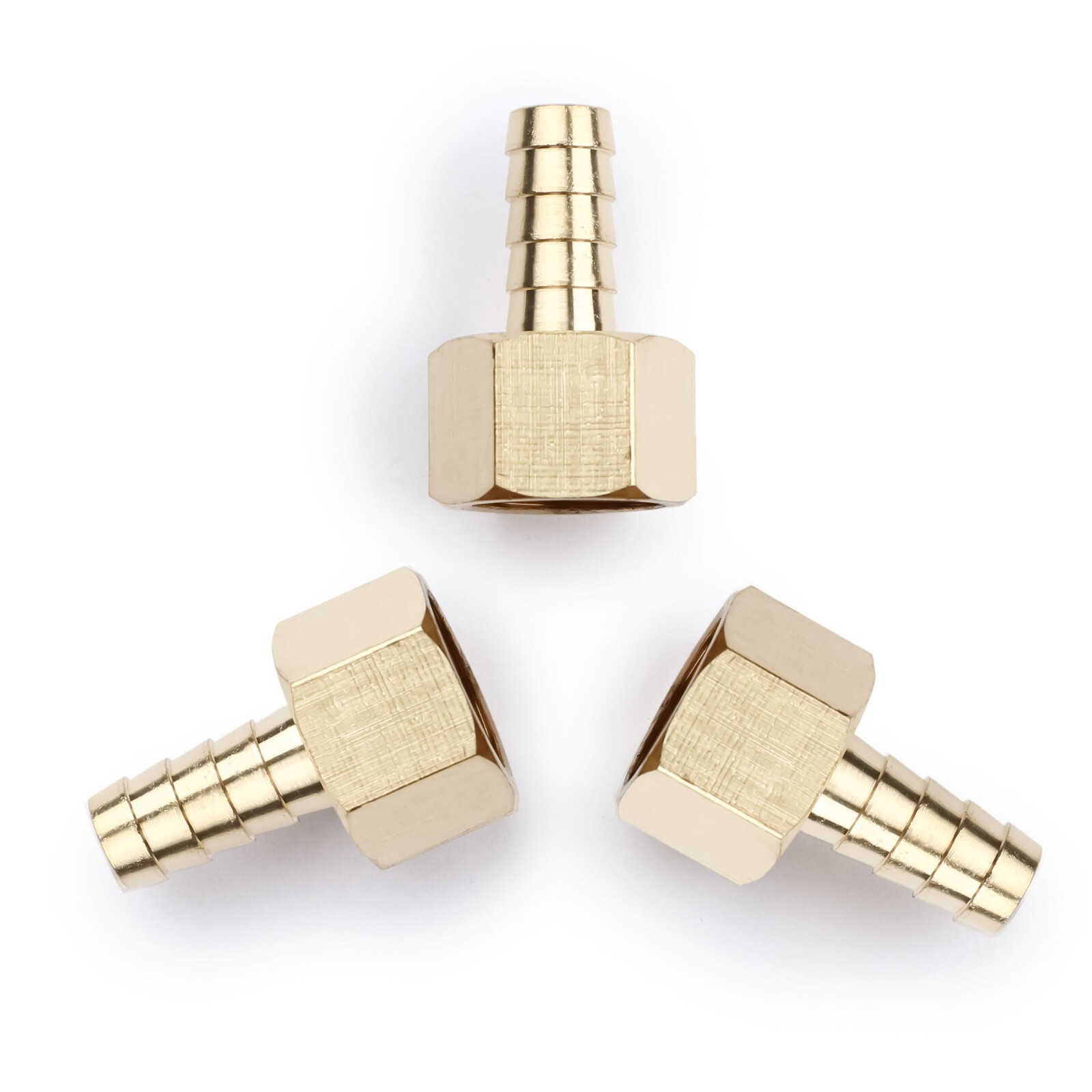 U.S. Solid 3pcs Brass Hose Fitting Pipe Adapter 3/8″ Barb To 3/8″ NPT Female