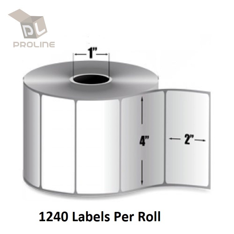 20 Rolls 4×2 Direct Thermal Labels for Zebra LP 2844 GX, ZP Models/1240 Label PR