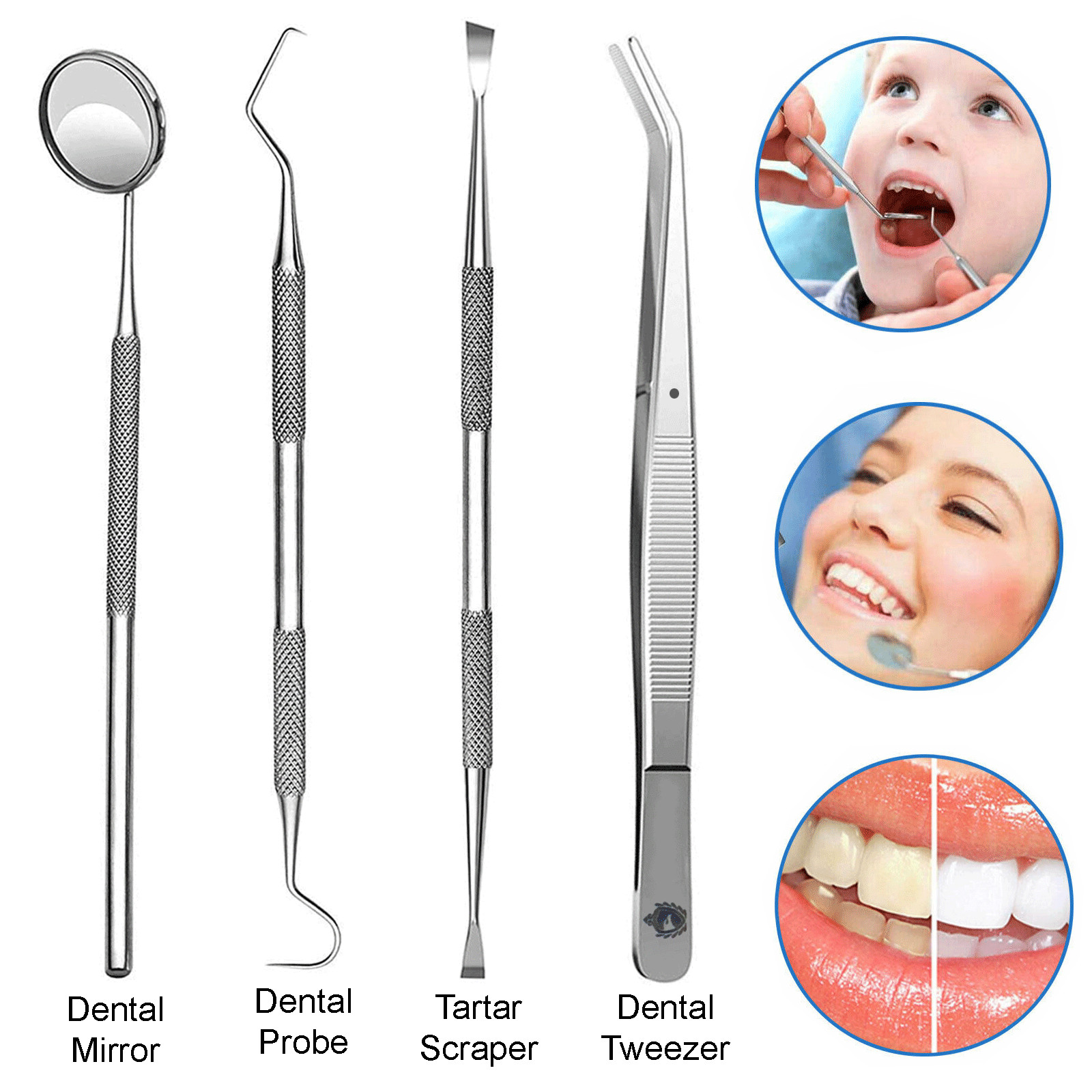 cuidado bucal limpieza dental blanqueamiento kit de dientes de dentista 4 PC Set