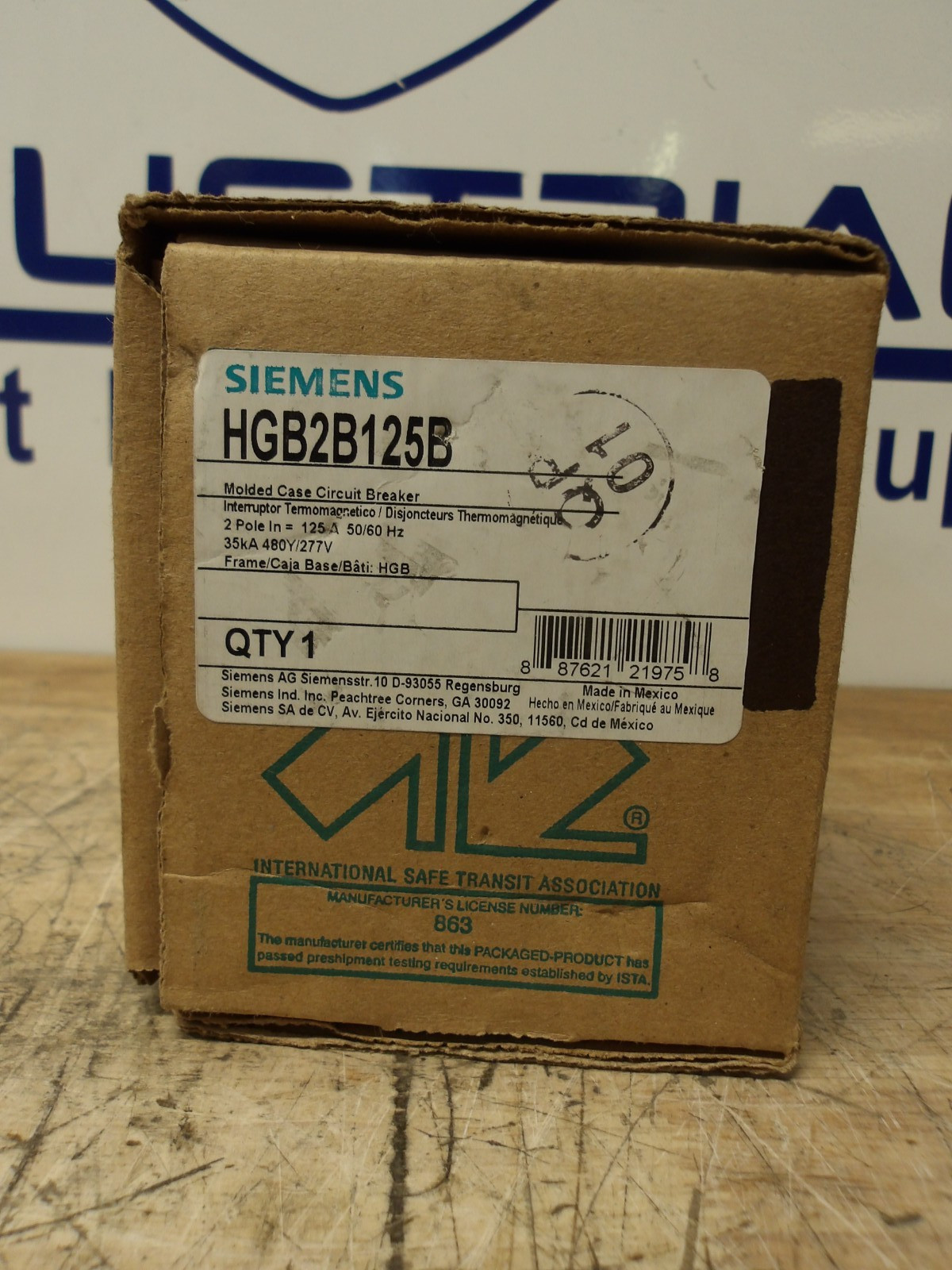 SIEMENS 125 AMP BREAKER 480/277 V, #78246G NIB