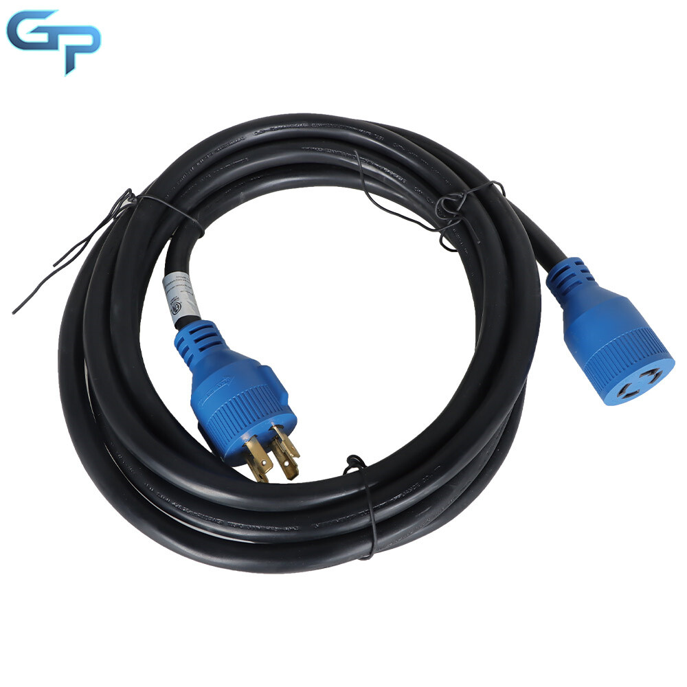 30 Amp Inlet Box & Generator Power Cord 4 Prong NEMA L14-30P/L14-30R 15 Feet