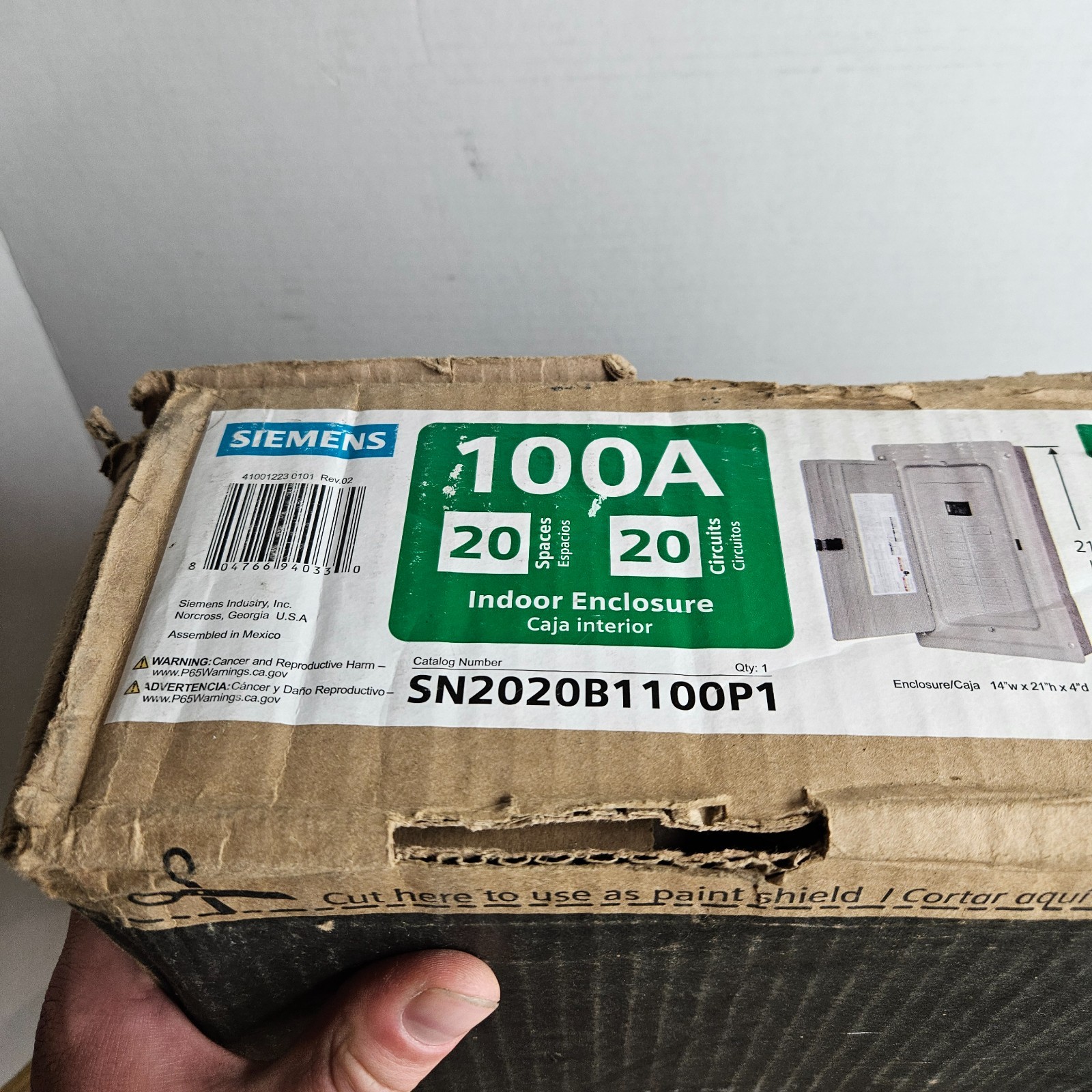 Siemens SN2020B1100P1 100A 120/240V 1PH 20-Space/Circuit Indoor Load Center