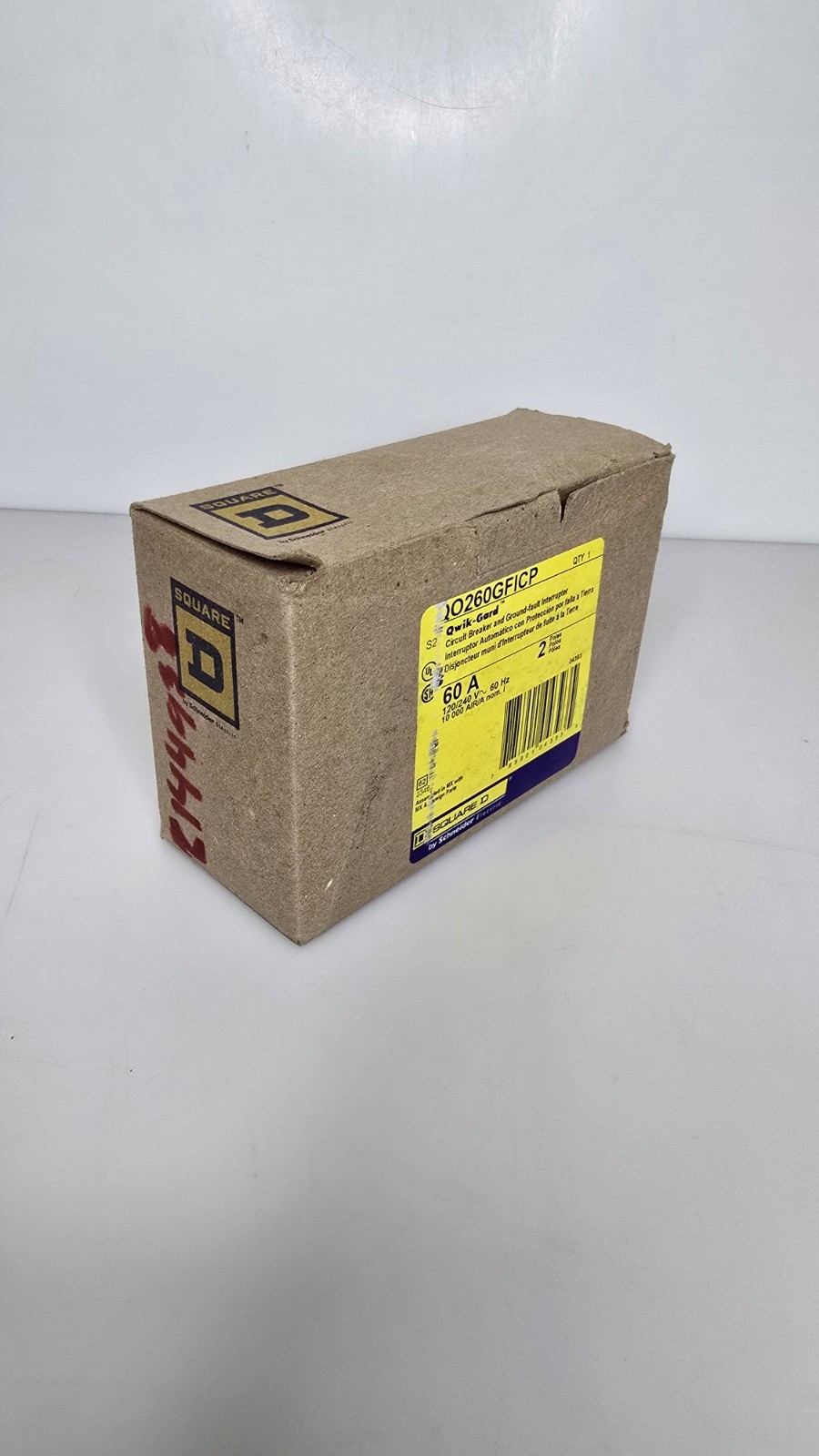 Square D QO260GFICP 60A 2-Pole 120/240V GFCI Plug-On Neutral Circuit Breaker