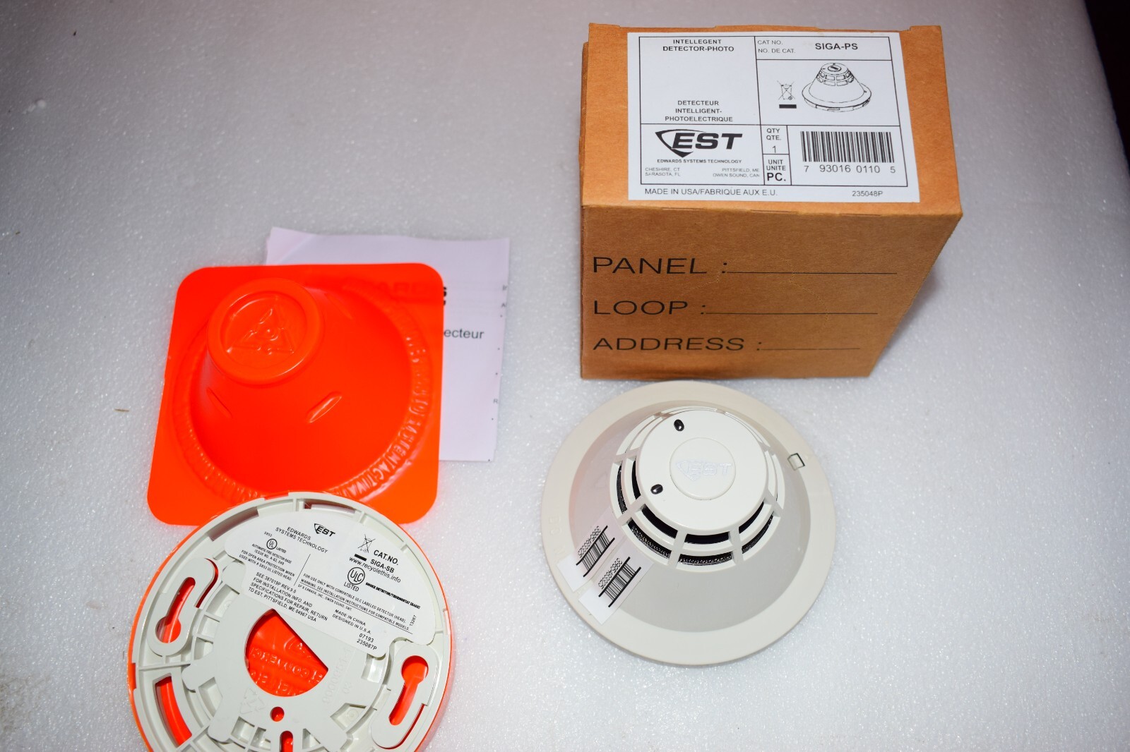 1x Edwards EST SIGA-PS Intelligent Photoelectric Smoke Detector