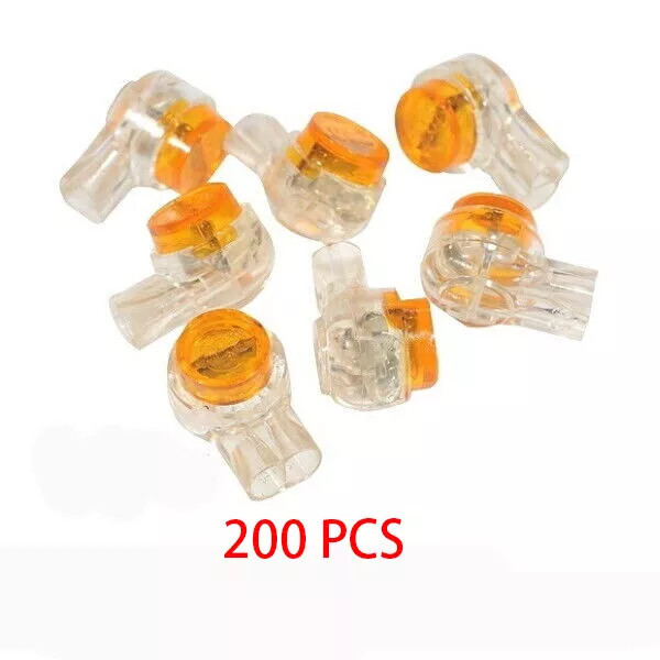 200PCS Twin 2 Wire Scotchlok Scotch Lock Gel Fill Splice Crimp Connector