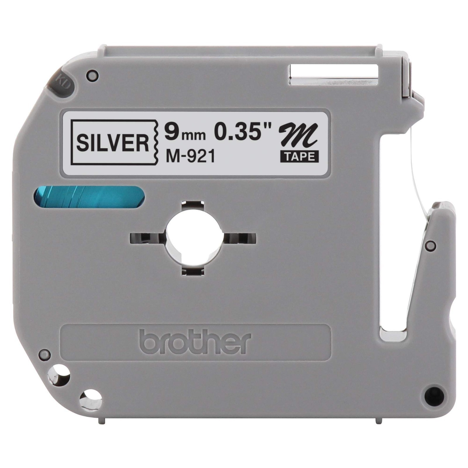 Genuine Brother M-921 Black on Silver 3/8″ (9mm) P-Touch Label Tape For PT-M95