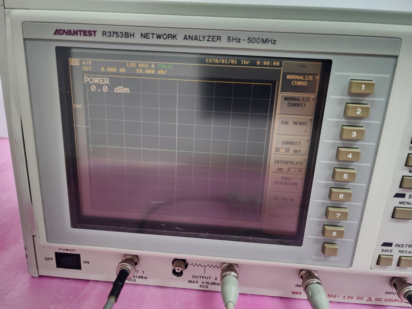 ADVANTEST R3753BH Network Analyzer, 5 Hz to 500 MHz