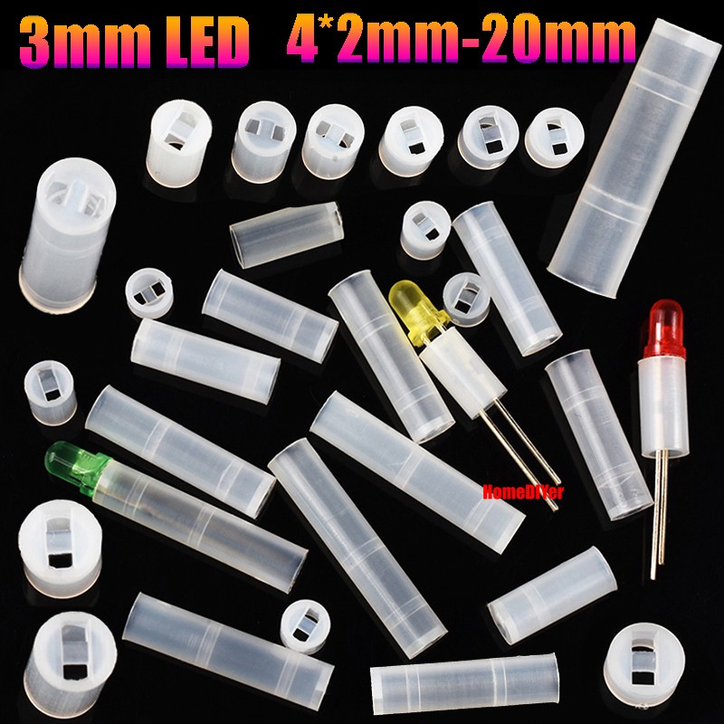 3mm LED Spacer Nylon Plastic Pillar Standoff PCB Board Mount Support 4*2mm-20mm