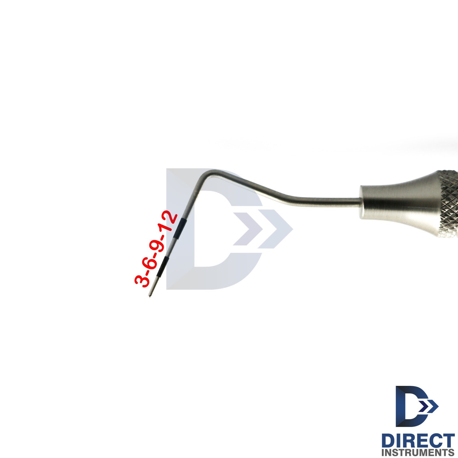 Gold Tip UNC15 / CP12 Color Measurements Dental Periodontal Probe Hollow Handle