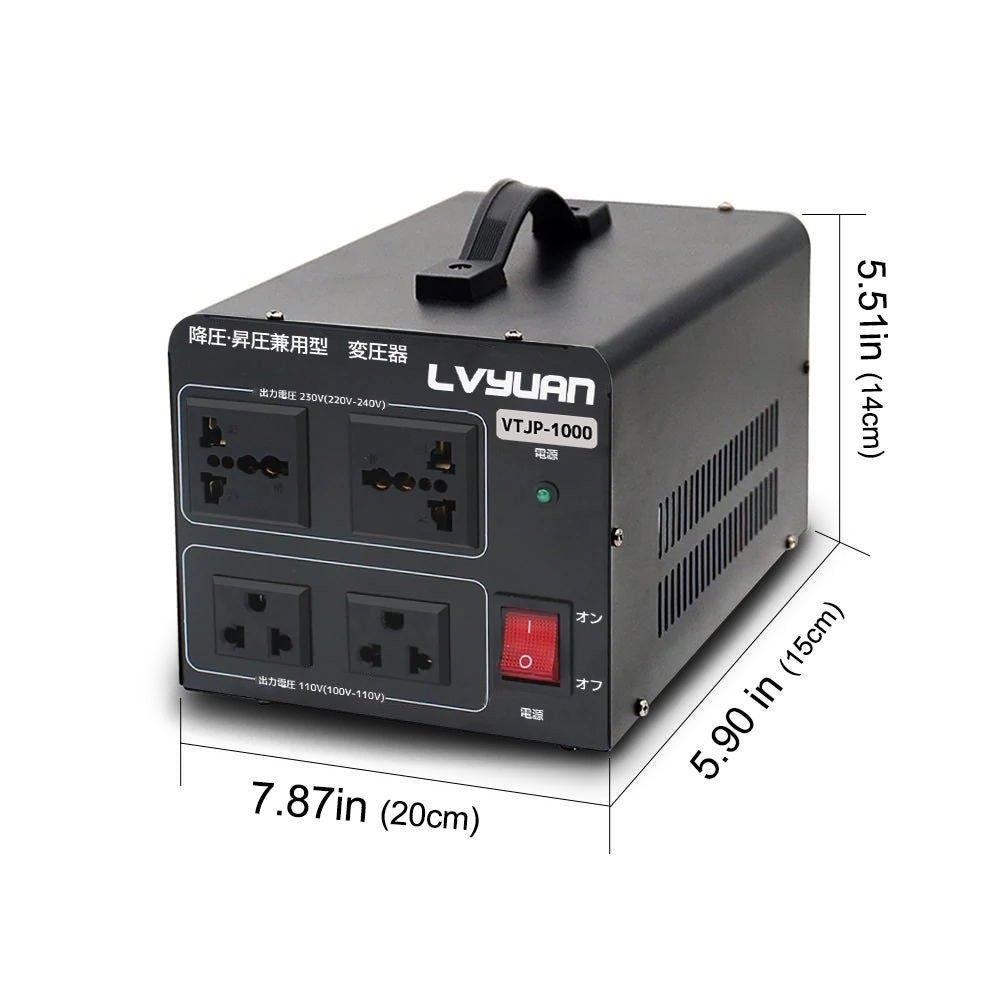 Voltage Converter Transformer 1000W Step Up Step Down Portable 100V 220V 240V