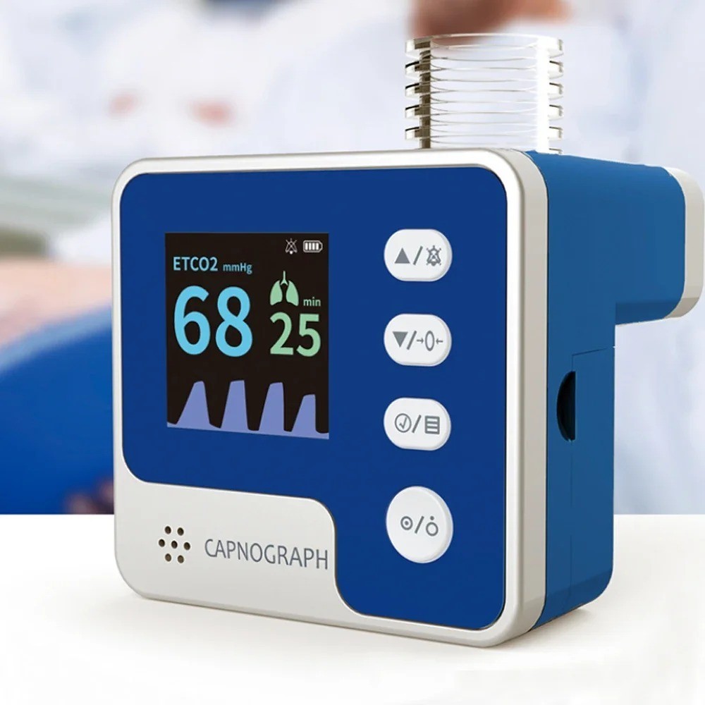 CA10M Mainstream End-tidal Capnograph ETCO2 Respiration Alarm Monitor Vet use