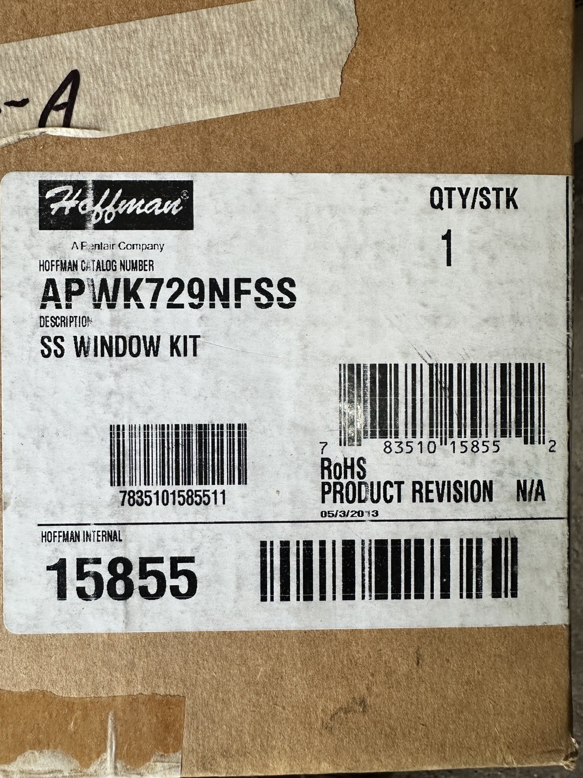 nVent Hoffman APWK729NFSS Enclosure Window Kit Stainless Steel
