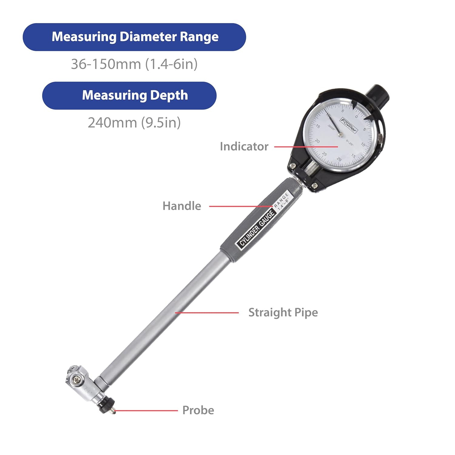 52-646-400-0 , Extender Dial Bore Gage Kit with 1.4-6″ Measuring Range
