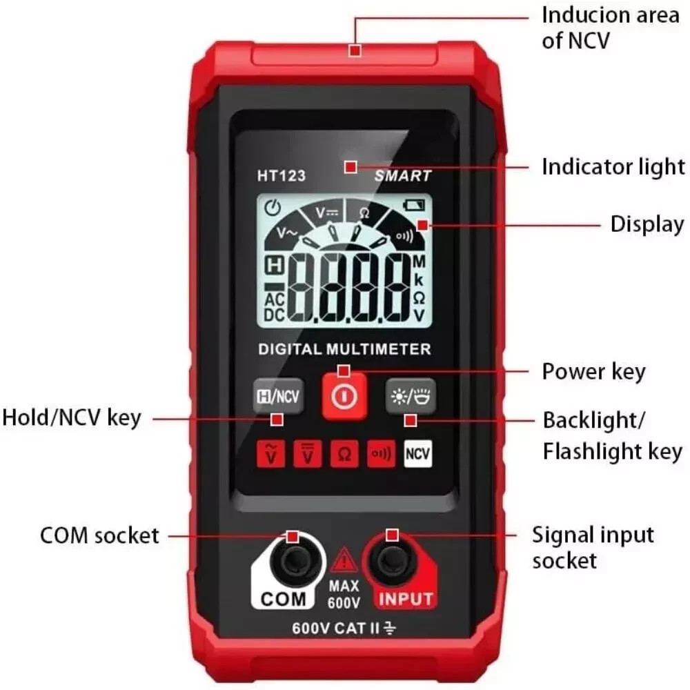 Digital Multimeter AC DC Voltmeter Ammeter Ohmmeter Volt Tester Meter WITH BATTs