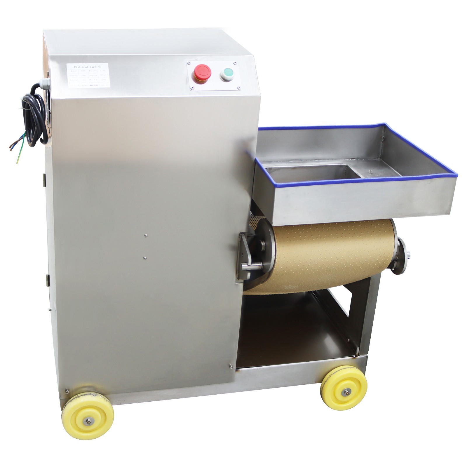 110V Fish Bone Separator Electric Fish Meat Mincer 200KG/H Output 2.95HP/2.2KW