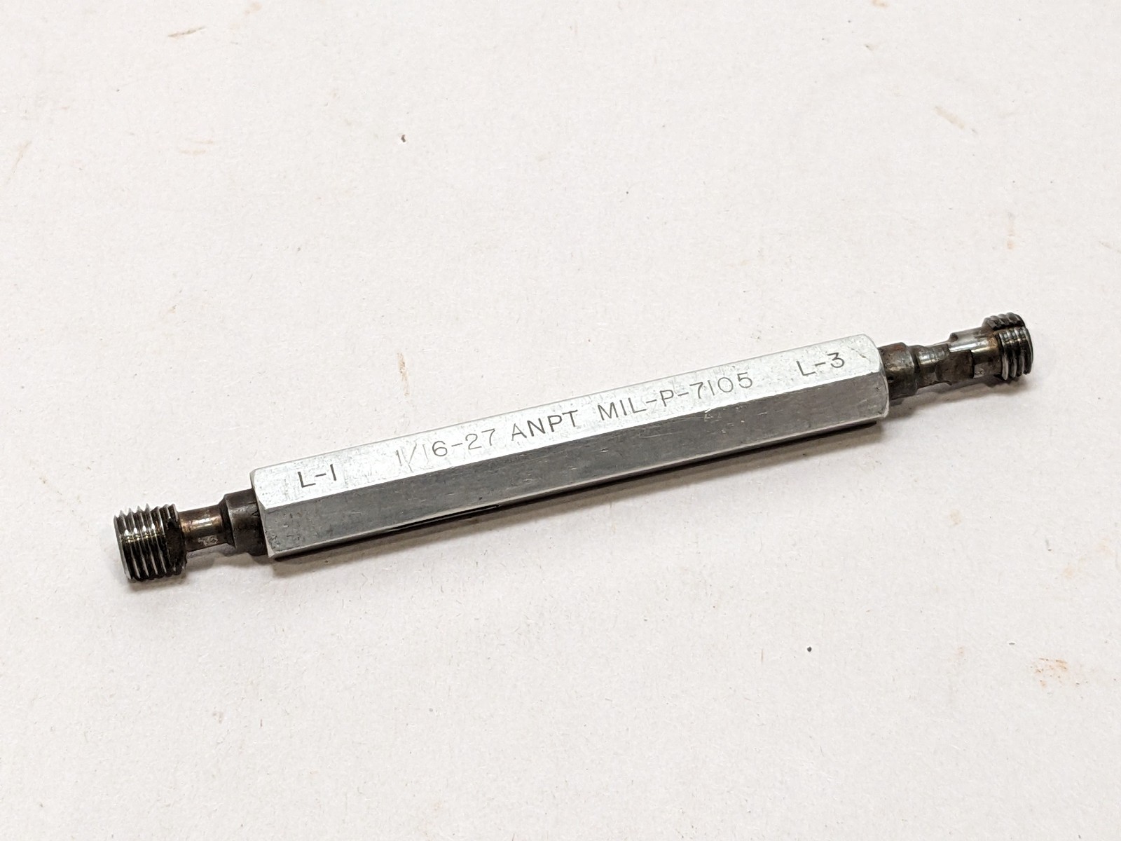 1/16-27 ANPT Thread Plug Gage Taperlock Pratt & Whitney