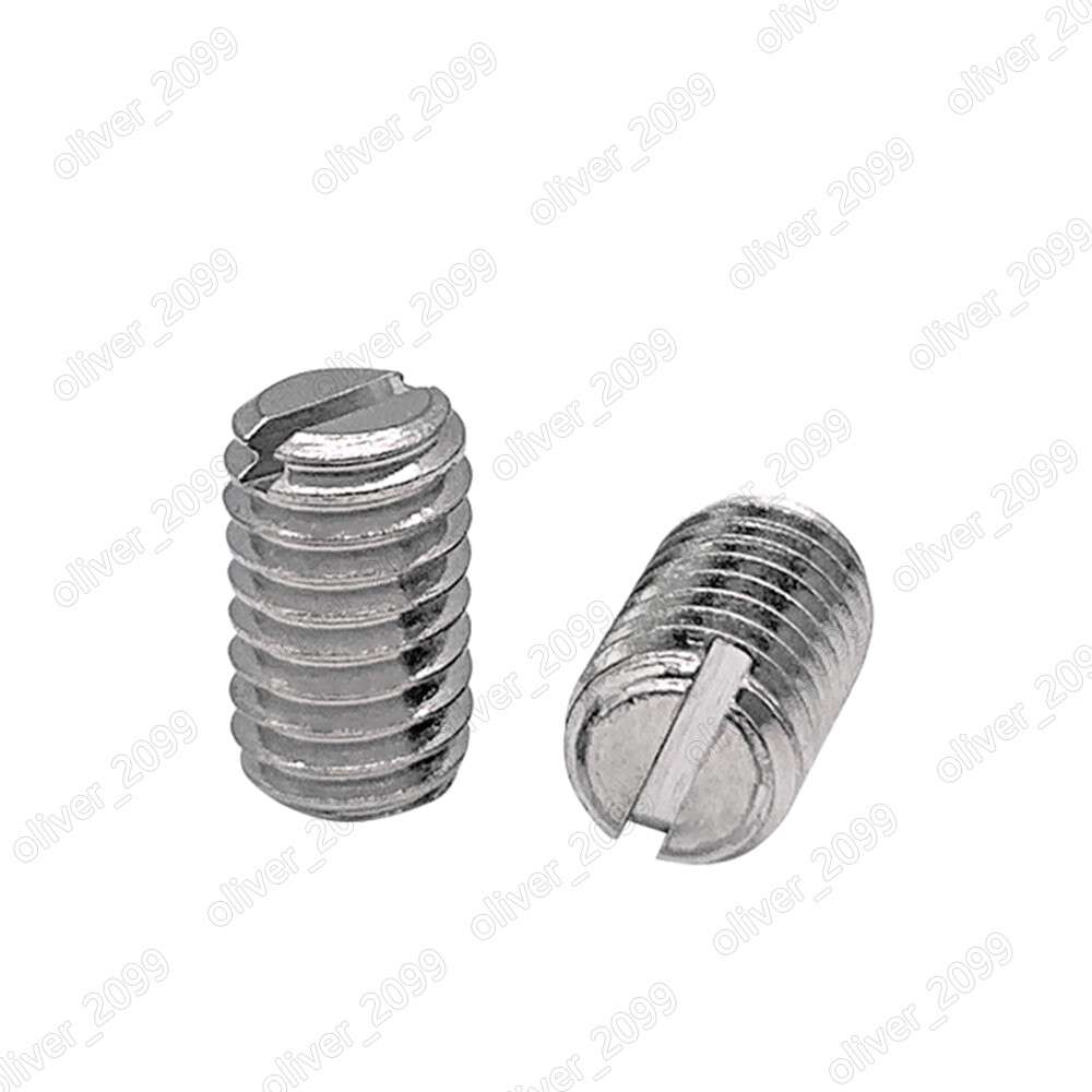 304 Stainless Steel Slotted Set Screws With Flat Point M1.2 M1.4 M1.6 M2 M2.5-M8