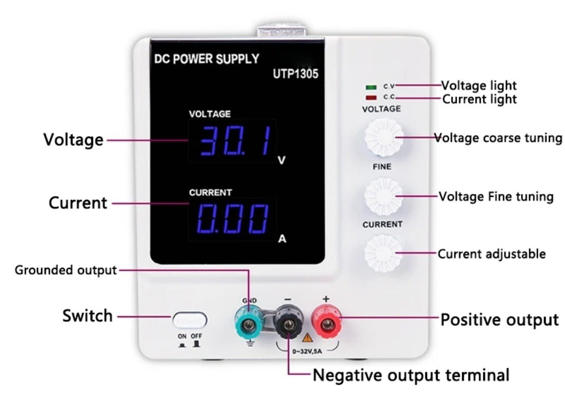 UTP1303/UTP1305 Adjustable Linear DC Regulated Power Supply 32V/3A/5A