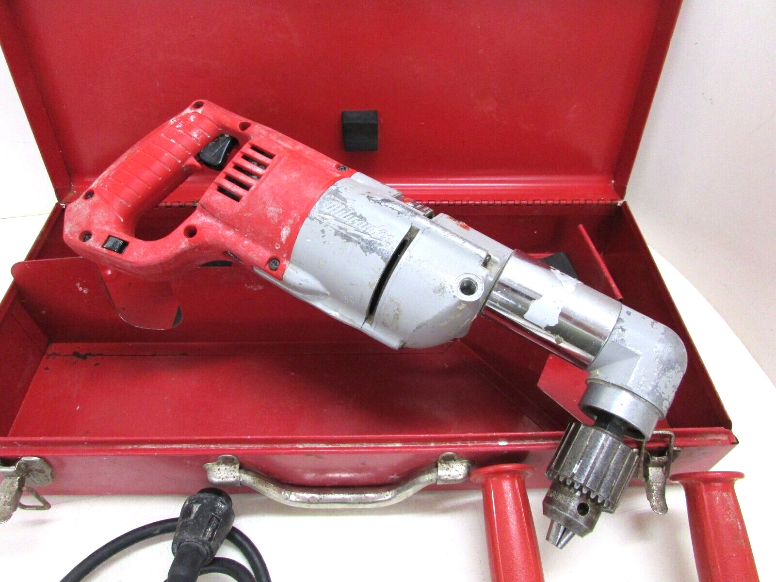 MILWAUKEE HEAVY-DUTY 1/2″ RIGHT ANGLE DRILL No. 1107-1, 120V, 7.0A, 0-500 RPM