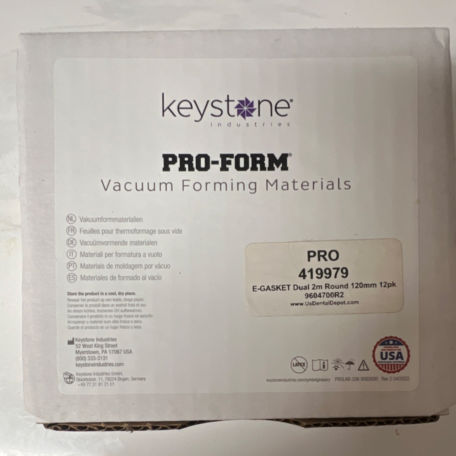 Keystone Industries PRO-FORM E-GASKET Dual 2mm Round 120mm 12pk MPN 419979