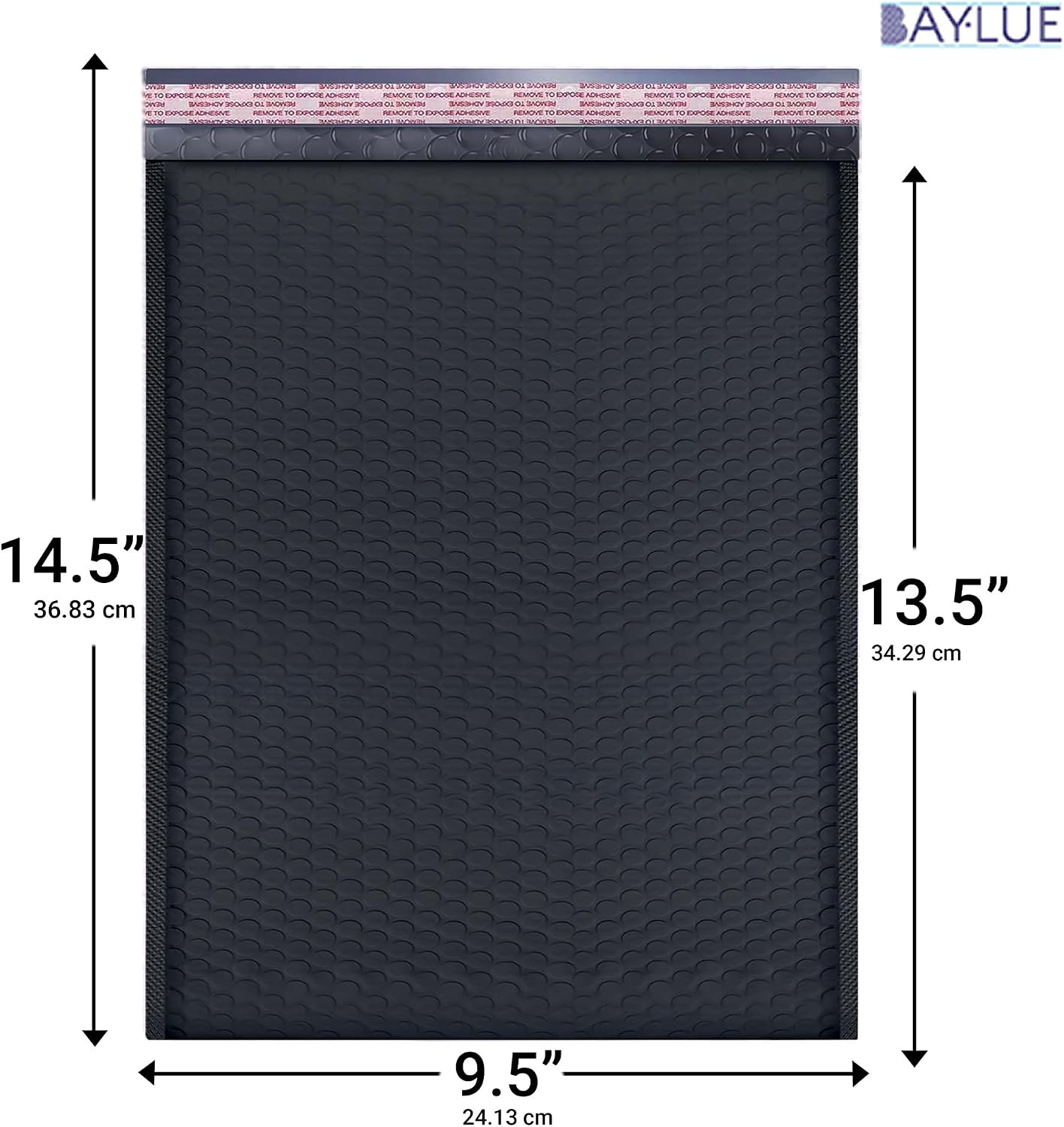 Black Bubble Mailers 9.5×14.5, Self Seal Poly Padded Envelopes #4, 100 Pack | Fi