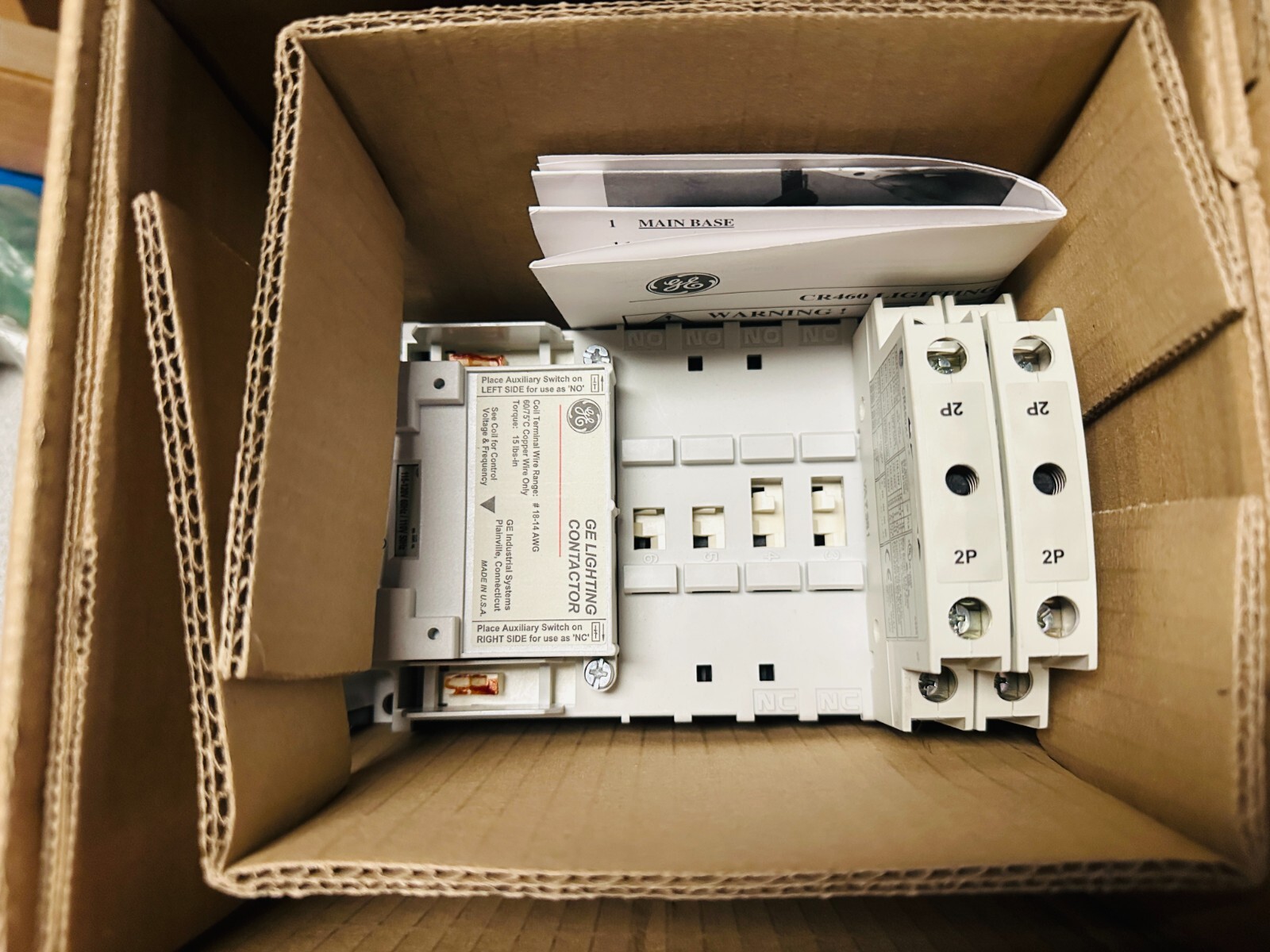 NEW GE CR463L40AJA Electrically Held Lighting Contactor 30A 4 Pole 110/120V Coil